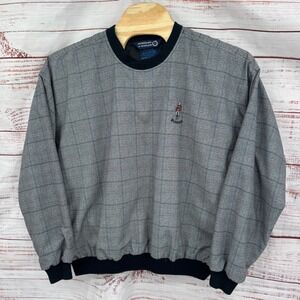 Sunderland of Scotland Pullover Golf Sweater Plaid‎ Mens XL Prestwick Golf Club